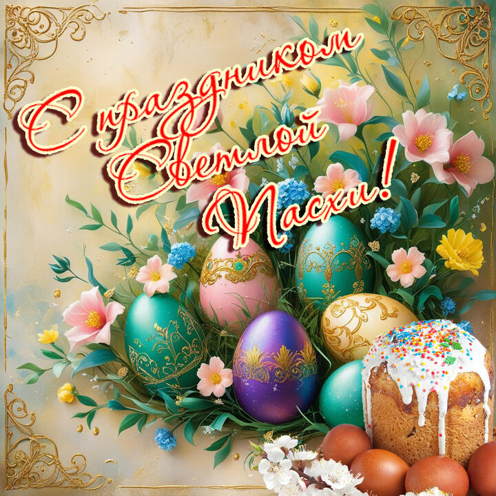 С праздником светлой Пасхи! С праздником светлой Пасхи!