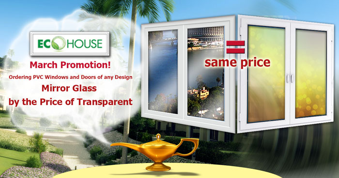 MARCH offer: "WHITE MIRROR GLASS by the price of transparent glass!" 