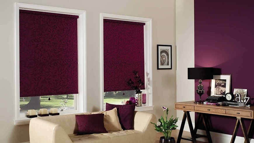 Blinds are modern and functional window decoration. They perfectly fit PVC windows which are also modern high-tech designs. A roller blind is a sheet of specially treated fabric that is rolled on a special roller mounted above the window. The mechanism allows fixing blind at any position.