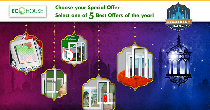 When ordering windows in April 2021 and in honor of Holy Ramadan choose any of 5 best offers! We have selected the most popular offers for you.