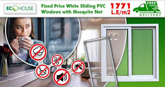 DECEMBER offer: "White sliding PVC WINDOWS at 1771 per meter!"