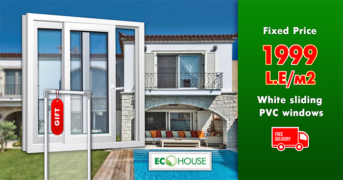 OCTOBER offer: "White SLIDING PVC WINDOWS by 1999 pounds for square meter"