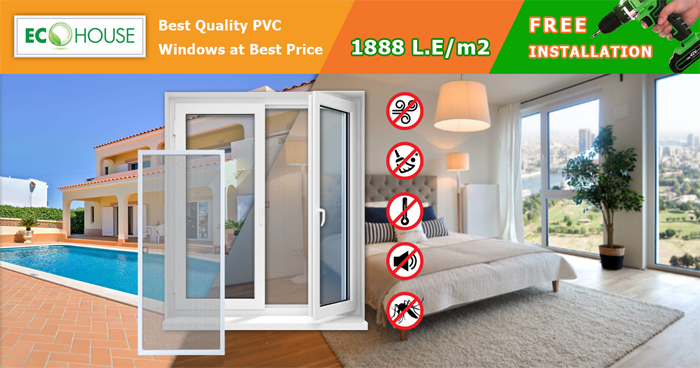 SEPTEMBER offer from ECO HOUSE: Fixed price 1888 for PVC WINDOWS