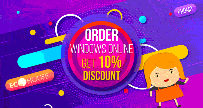 Only in September order PVC windows on installments. In case of payment in the day of order additional discount 10%!