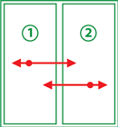 باب جرار 2 درفة بالمفتاح L