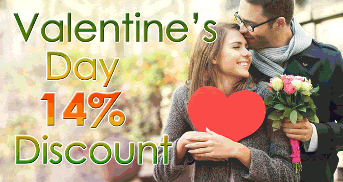 On Valentine's day to all PVC windows lovers discount 14% for any type of your favourite windows. Only on 14th of February ECO House gives all lovers 14% discount as a gift.