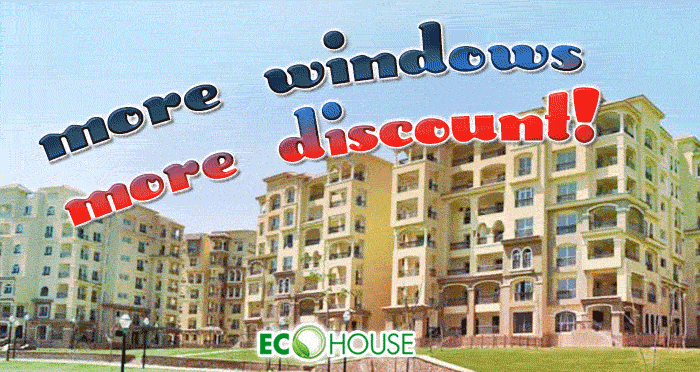 Only in July 2018, Your discount is equal to the number of windows! When ordering white PVC windows of any type, with any glass get discount till 22%! Promotion # 49 from Eco House.