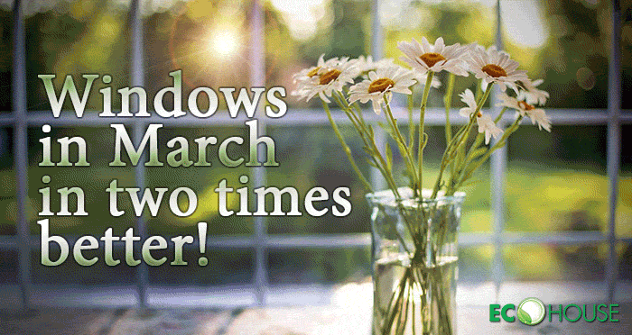 ONLY In March 2018 - DOUBLE GLAZING by PRICE OF SINGLE GLASS! Offer # 45 from Eco House.